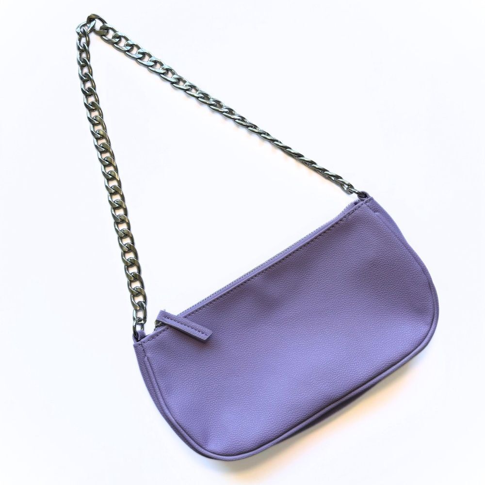 Forever 21 Y2K Purple / Lavender Faux Leather Shoulder Bag Purse / Teen Costume